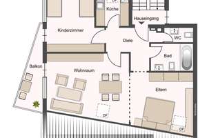 Dachgeschosswohnung mit besonderem Flair – Die vollständige Adresse der Immobilie erhältst du vom Anbieter., 70469 Feuerbacher Tal, Stuttgart – Vorschaubild 11