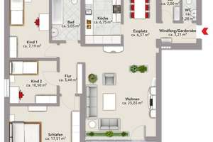 Vermietete 4-Zimmer-Wohnung in Altdorf mit Balkon – Die vollständige Adresse der Immobilie erhältst du vom Anbieter., 90518 Altdorf bei Nürnberg – Vorschaubild 13