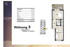 Urban und energieeffizient – 2-Zimmer-Wohnung mit Balkon im Kwartier Latäng! Roonstraße 10, WE 5 – Roonstraße 10, 50674 Neustadt/Süd, Köln – Vorschaubild 3