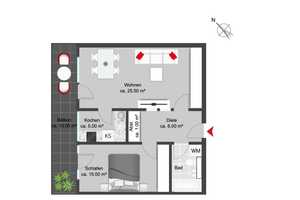 Mit Tiefgaragenstellplatz: Gut geschnittene 2-Zimmer-Wohnung – München – Vorschaubild 9