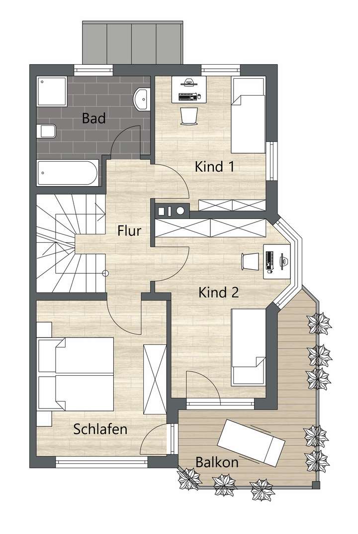 Grundriss Obergeschoss