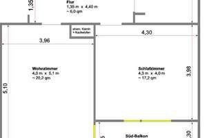 Wohnen am Waldrand,  sonnige Wohnung mit Balkon,  Erbpacht – 70499 Bergheim, Stuttgart – Vorschaubild 3