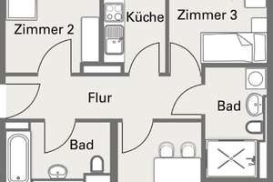 Neubaugebiet Hannover Kronsrode: EBK, Loggia + Terrasse m. Garten, 2 Bäder, Fußbodenhzng, Keller, TG – Gantenbleek 9, 30539 Bemerode, Hannover – Vorschaubild 13