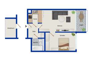 Wohnen mit Weitblick: helle 2-Zimmer-Wohnung mit traumhaftem Ausblick in Neu-Ulm/Ludwigsfeld – Die vollständige Adresse der Immobilie erhältst du vom Anbieter., 89231 Neu-Ulm – Vorschaubild 12