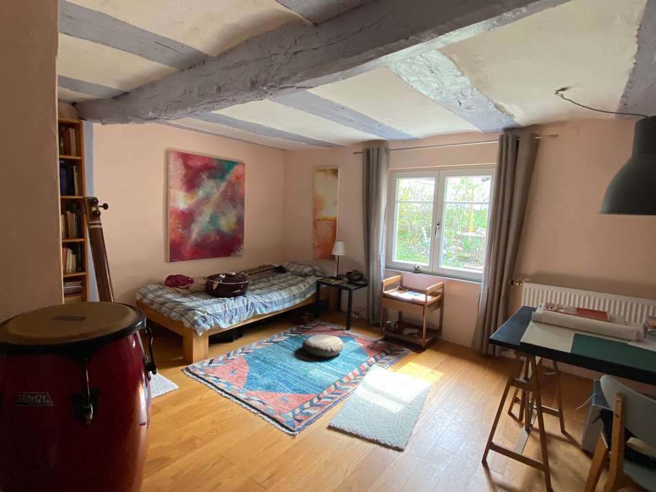 Schlafzimmer mit Blick Garten