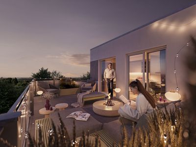 Über den Dächern von Hanau: Moderne 3-Zimmer-Penthouse-Wohnung mit. Dachterrasse.