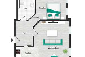 Toller Schnitt | 2-Raum-Wohnung | Parkett | Fußbodenheizung | Aufzug | Nachgefragte Lage – Die vollständige Adresse der Immobilie erhältst du vom Anbieter., 4159 Möckern, Leipzig – Vorschaubild 26