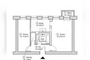 Tauschwohnung: 2,5 Zi Whg im Wedding gg 1-2 Zi Whg – Amsterdamer Straße 12, 13347 Wedding, Berlin – Vorschaubild 1