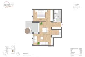 MODERNE/ RUHIGE 2-ZIMMER-WOHNUNG IN AUGSBURG / PFERSEE – Eberlestrasse 67, 86157 Pfersee-Nord, Augsburg – Vorschaubild 2
