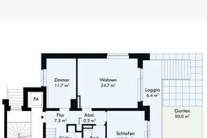Luxus Maisonette ETW 131,2 m² - Erstbezug - Villa im Mid-Century-Designs in Dahlem – Die vollständige Adresse der Immobilie erhältst du vom Anbieter., 14195 Dahlem, Berlin – Vorschaubild 15