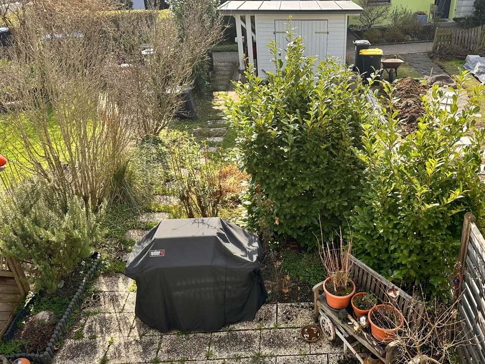 Garten mit Hütte