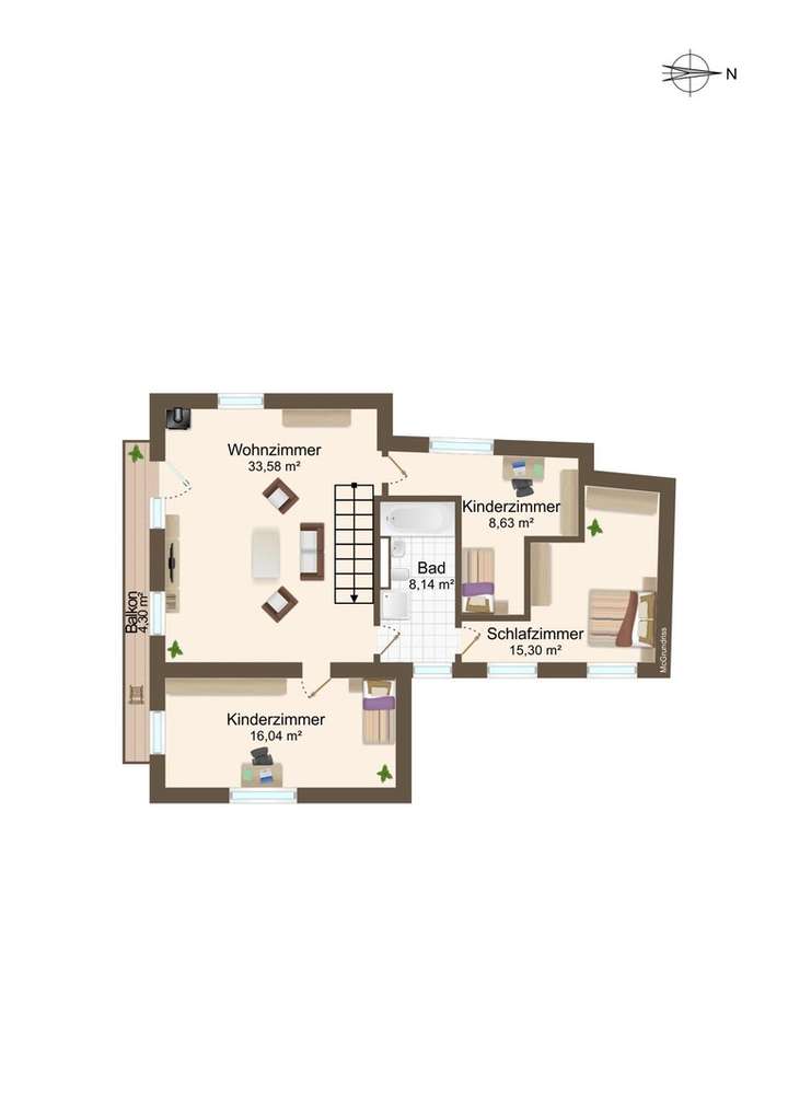 1.OG-Neubau EFH in Dorfhain 