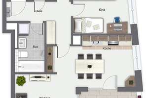 AIGNER - Lichtdurchflutete 3-Zimmerwohnung mit Süd-Loggia, offener Küche & TG-Stellplatz – Die vollständige Adresse der Immobilie erhältst du vom Anbieter., 81379 Thalkirchen, München – Vorschaubild 7