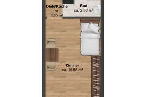 Kompakte 1-Zimmer Wohnung in 66123 Saarbrücken, Am Homburg – Gaußstraße 77, 66123 Sankt Johann, Saarbrücken – Vorschaubild 2