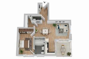 Wohnquartier "Am Handorfer Markt": Zukunftsweisend wohnen mit Energieklasse A+ - WE6 – 48157 Handorf, Münster – Vorschaubild 4