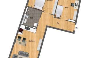 1 Monat mietfrei - 3 Zimmer, optimale Aufteilung – perfekt für Familie & Arbeiten zuhause – Belfortstraße 17b, 75172 Weststadt, Pforzheim – Vorschaubild 11