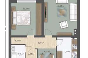 Modernisierte 2-Zimmer-Wohnung mit Loggia und Aufzug in Gerresheim – Die vollständige Adresse der Immobilie erhältst du vom Anbieter., 40627 Gerresheim, Düsseldorf – Vorschaubild 12