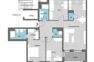 Moderne 4-Zimmer-Wohnung im Neubau mit Ankleidezimmer und Loggia im Zentrum-Ost von Leipzig – Kreuzstraße 21, 4103 Zentrum-Ost, Leipzig – Vorschaubild 14