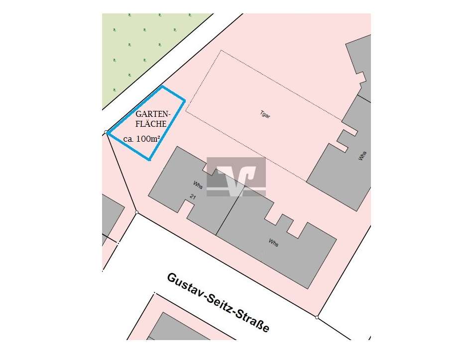 Skizze-Lageplan: Gartenfläche