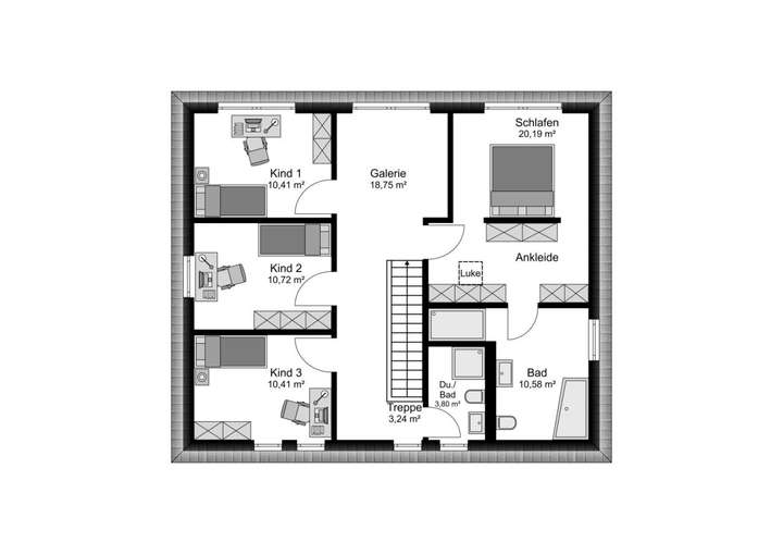 City Grundriss OG