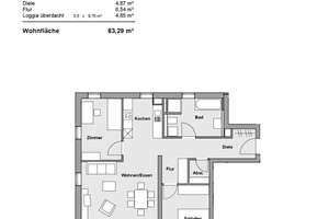 3-Zimmerwohnung mit Loggia und Stellplatz