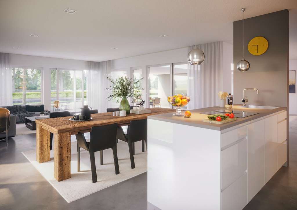 Immobilie in Uelversheim - BUNGALOW-Platz für alle! Exklusiver lichtdurchfluteter Neubau aus dem Hause BIEN ZENKER inkl. Baugru - Bild 2