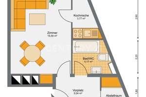 Schöne Helle und geräumige 1 Zimmer Wohnung mit getrennter Küche am Isarpark – Gerhardstr. 23, 81543 Untergiesing, München – Vorschaubild 6