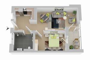 Wiedweg 4, 1 L1 - Moderne, rollstuhlgerechte 2-Zimmer-Wohnung mit Loggia und Aufzug! – Wiedweg 4, 38120 Weststadt, Braunschweig – Vorschaubild 8