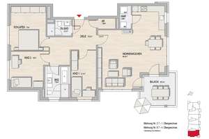 SONNTAGSBESICHTIGUNG | Helle 4-Zi.-Wohnung mit großzügigem Wohnbereich, zwei Bädern und Westbalkon – Am Alten Lindewerk 14, 55246 Mainz-Kostheim, Wiesbaden – Vorschaubild 7