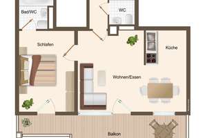 AB SOFORT FREI !! Sonnige 2 Zi.-Whg mit großem Süd-Balkon in Alt-Moosach – Treitschkestrasse 00, 80992 Alt-Moosach, München – Vorschaubild 5