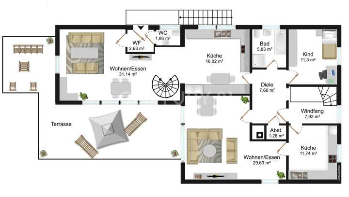 Grundriss 1.Obergeschoss