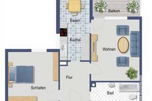 Attraktive und frisch renovierte 2-Zimmer-Wohnung mit Balkon in München Freimann - sofort beziehbar – Die vollständige Adresse der Immobilie erhältst du vom Anbieter., 80939 Freimann, München – Vorschaubild 21