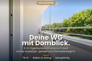 IDEAL FÜR EINE 3ER-WG: 3 GROSSE ZIMMER, BALKON & AUFZUG – PROVISIONSFREI