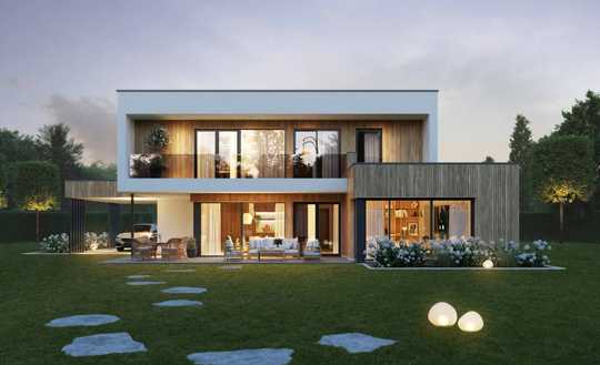 MODERN LIVING AT IT´S BEST – KLARE LINIEN UND NATÜRLICHE MATERIALIEN. INKLUSIVE BAUPLATZ!