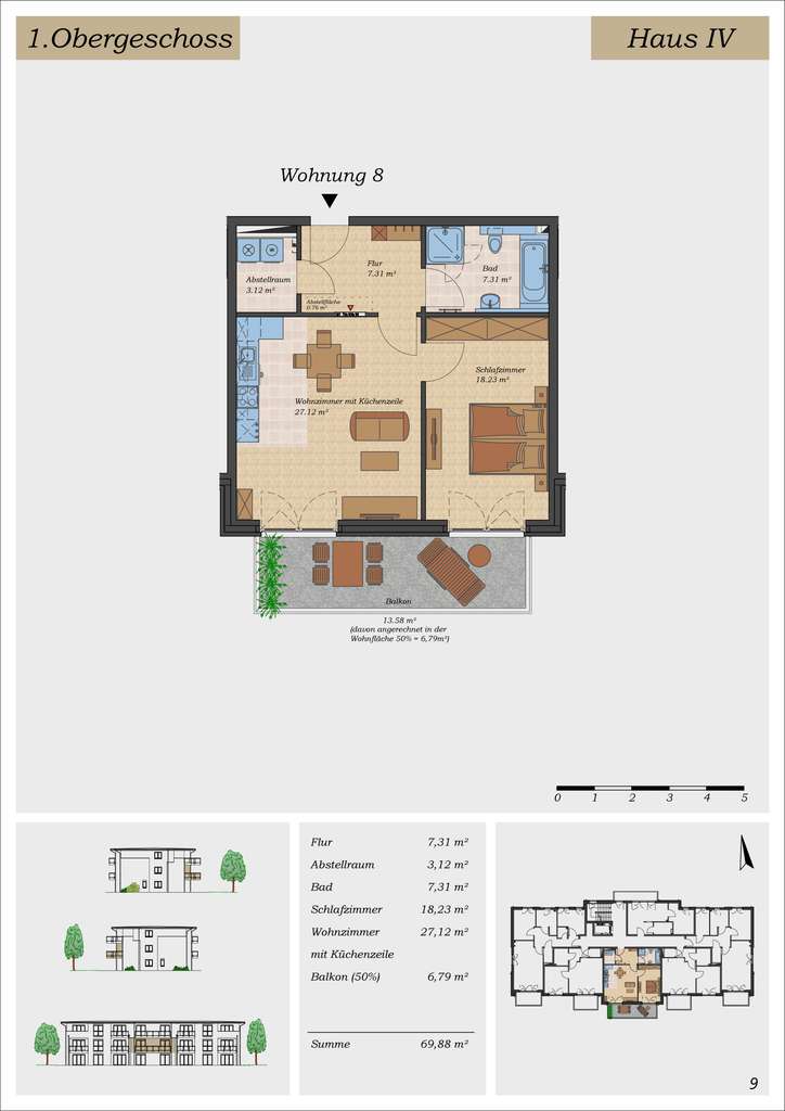 Immobilie in Hasloh - Provisionsfrei: Moderne 2-Zimmer-Wohnung im 1. OG mit Balkon und eigenem PKW-Stellplatz in Hasloh - Bild 2