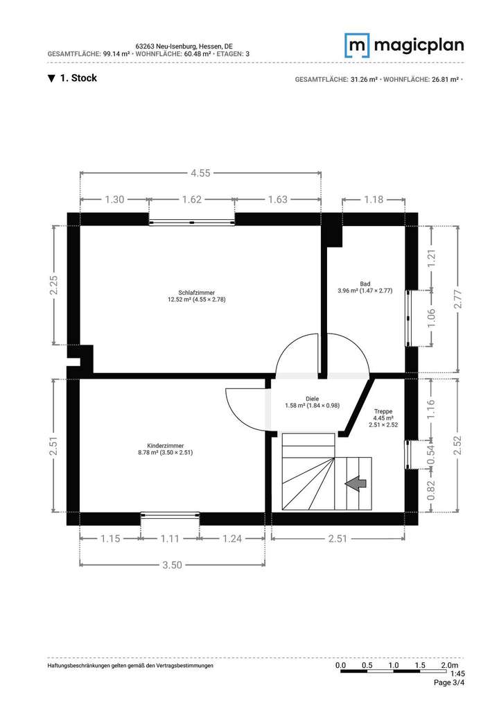 Grundriss Obergeschoss