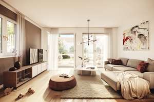 Neubau einer ruhigen 3-Zimmer Erdgeschosswohnung mit sonniger Westterrasse u. Privatgarten – Altostraße 30-32, 81245 Altaubing, München – Vorschaubild 3