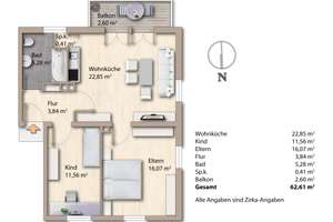 Direkt vom Eigentümer! Vermietete 3-Zi-Wohnung mit Balkon in gepflegtem MFH – Die vollständige Adresse der Immobilie erhältst du vom Anbieter., 85635 Höhenkirchen-Siegertsbrunn – Vorschaubild 8