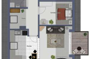 3 Zi.-DG-Wohnung mit sonnigem Aussichtsbalkon, in ruhiger Halbhöhenlage von Stuttgart-Rohracker – Die vollständige Adresse der Immobilie erhältst du vom Anbieter., 70329 Rohracker, Stuttgart – Vorschaubild 18