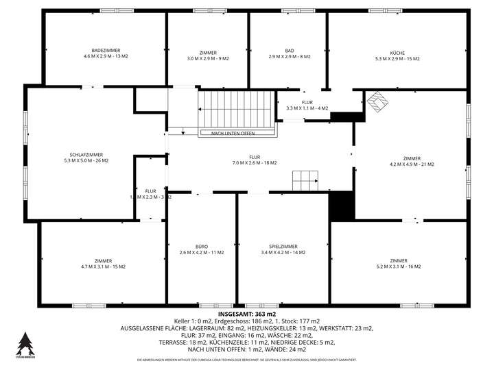 Grundriss Obergeschoss
