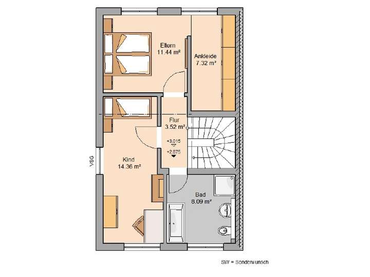 Grundriss Obergeschoss