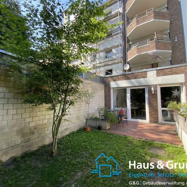 *** charmante 1-Zimmer-Wohnung - offener Wohnflair - mit eigenem Garten - im Pontviertel ***