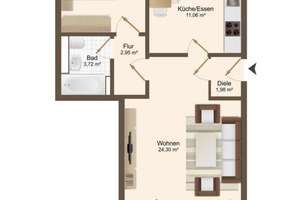 Lichtdurchflutete 2-Zimmerwohnung mit großem Balkon und Hobbyraum (12 qm) in München-Nymphenburg – Hanfstaenglstraße 5, 80638 Nymphenburg, München – Vorschaubild 8