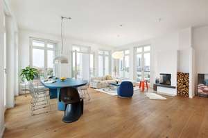 Inselstraße, Mitte: Neubau-Penthouse mit spektakulärer 80 m² Dachterrasse, Aufzug, Tiefgarage, Kamin