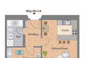 PROVISIONSFREI - VERMIETETE 2-RAUMWOHNUNG MIT EINBAUKÜCHE – Die vollständige Adresse der Immobilie erhältst du vom Anbieter., 1139 Mickten, Dresden – Vorschaubild 2
