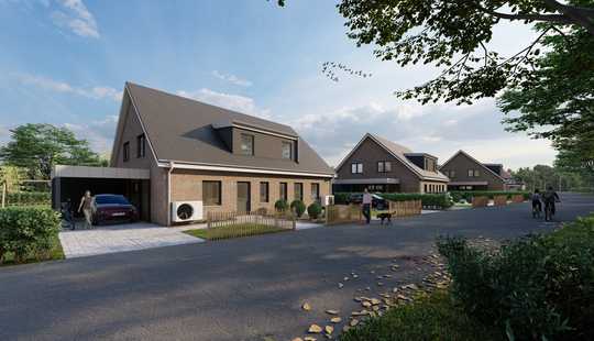 Bild von Neubau-Doppelhaushälfte im KfW-40-QNG-Standard