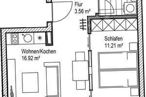Tolle 2-Zimmer-Wohnung mit Einbauküche und Balkon – Prager Straße 14, 4103 Zentrum-Südost, Leipzig – Vorschaubild 5