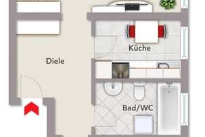 bezugsfreie 2-Zimmerwohnung nahe Uni / Innenstadt – Die vollständige Adresse der Immobilie erhältst du vom Anbieter., 26129 Haarentor, Oldenburg (Oldenburg) – Vorschaubild 9
