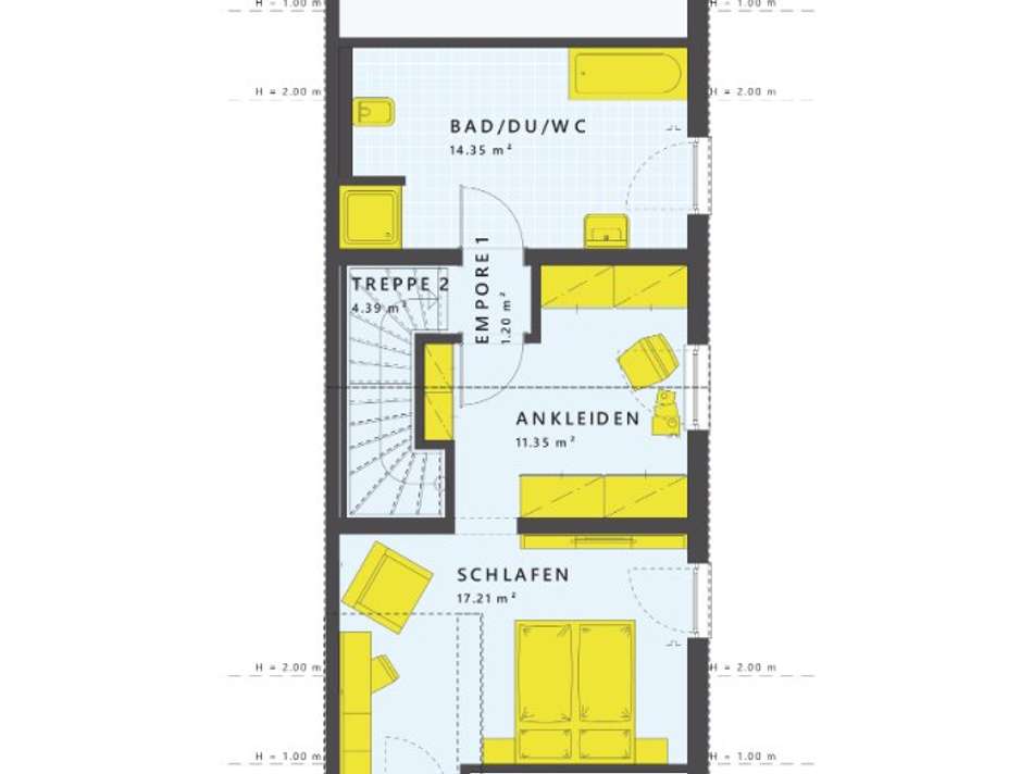 Cleveres Schlafgeschoss-Design