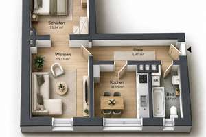 7% Rendite - Erdgeschosswohnung mit Potential, Tageslichtbad & erhöhter AFA – 44866 Wattenscheid-Mitte, Bochum – Vorschaubild 6